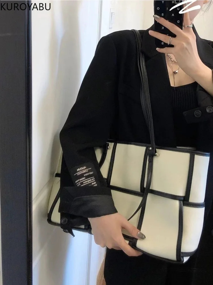 Women Tote Bag Large Capacity Y2k Shoulder Bag Fashion Crossbody Bag Handle Handbag Casual Women Handbag Big Shopper Bags 49A506 240827