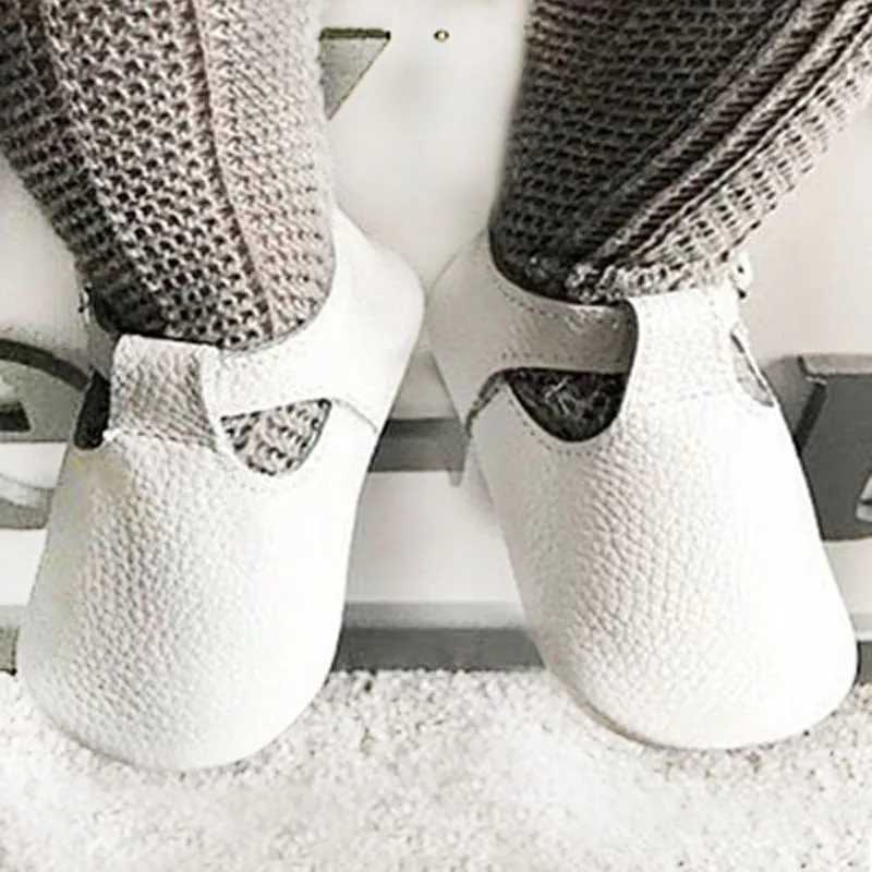 Authentic leather shoe buckle adhesive baby Moccasins soft Moccas baby children girls newborns first walking baby shoes M240827