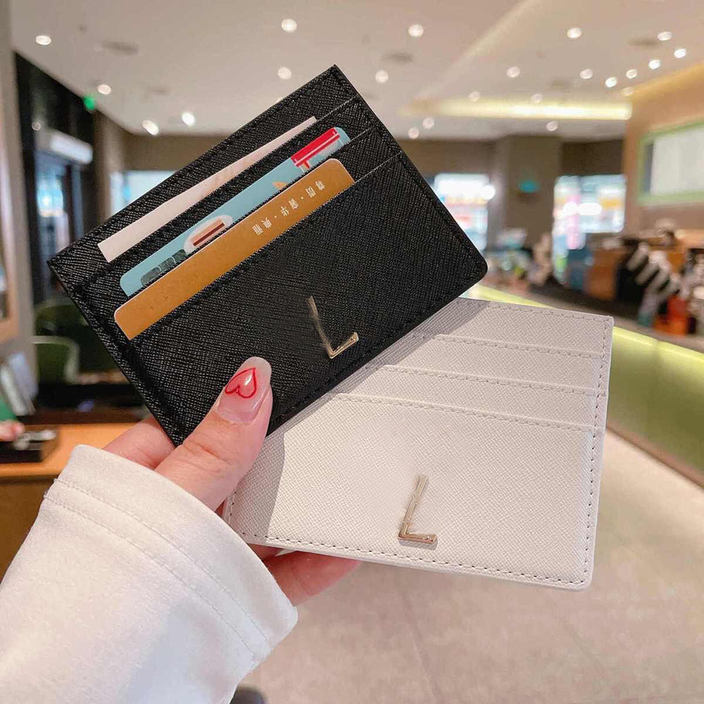 Women's Credit Card Purse Designer Wallet Card Holder Cash Pocket Wallet Solid Color High Quality Bank Card Case Purse Short Mini Wallets