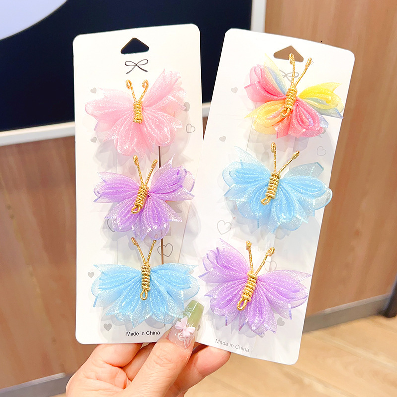 Cute and super fairy accessory clip, little girl antique style headwear baby butterfly clip hair F08.27-1.4 5ca06