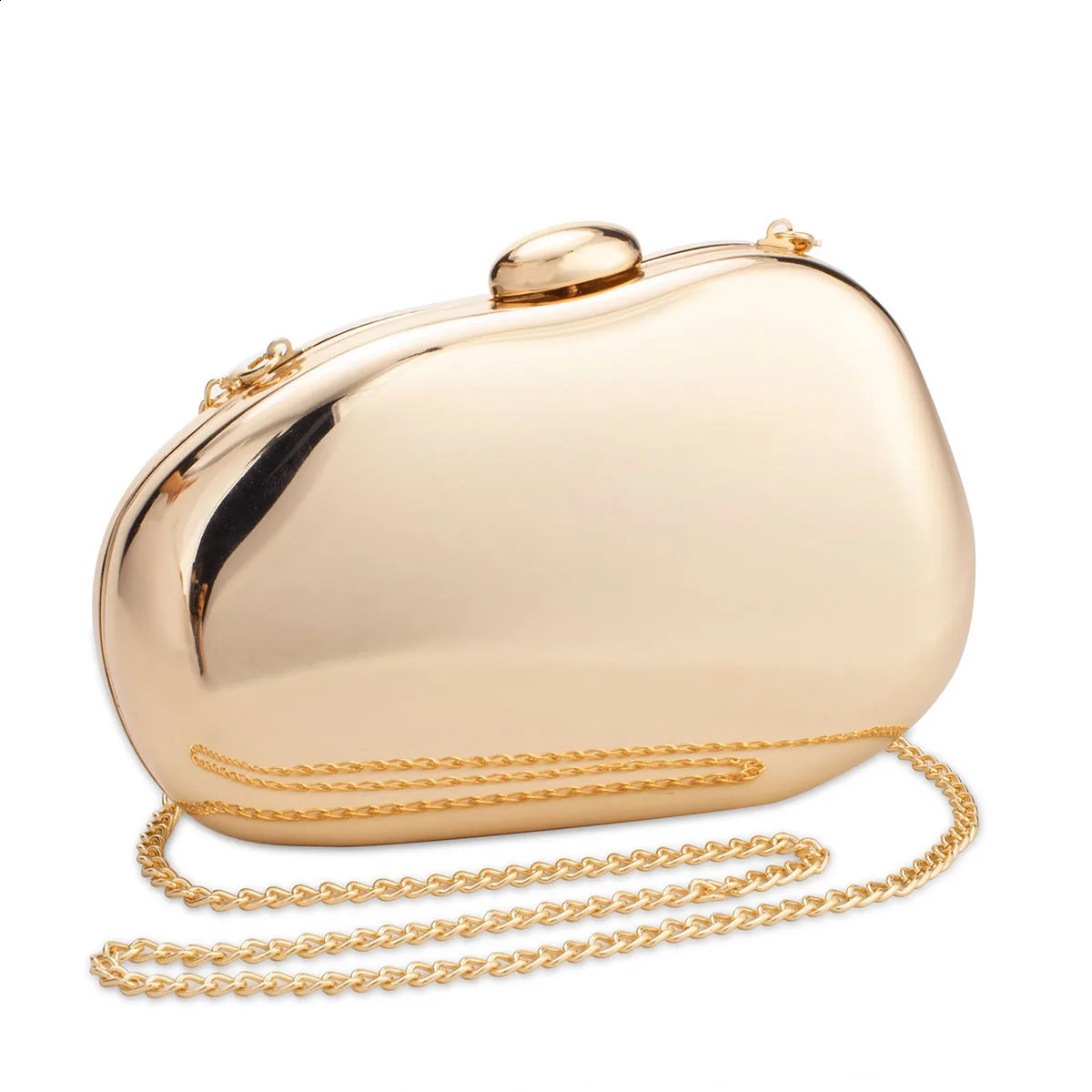 Metallic Egg Shape Clutch Bag Women Evening bags Wedding Party Shell Purse Handbag Crossbody Shoulder Bags 240827