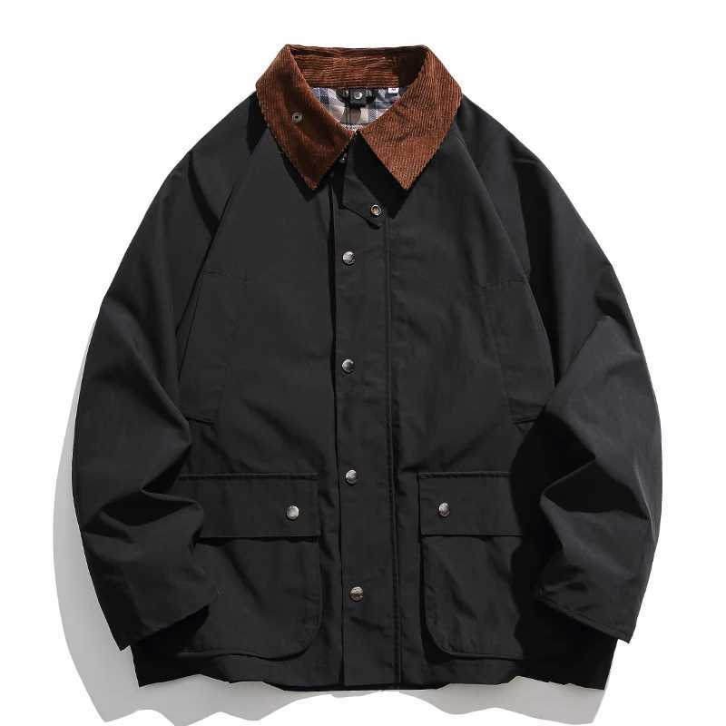 Vintage Outdoor Windbreaker Jackets For Men Clothing Japanese Harajuku High Quality Casual Lapel Cargo Coat Fashion Jacket Male X250213