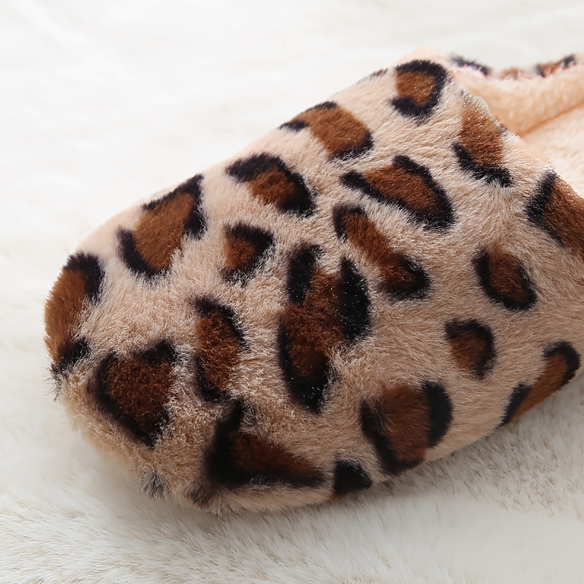 Cozy Leopard Print Slippers for Women - Ultra Soft, Breathable Fabric Construction, Slip-on Design, Anti-Slip Fabric Sole, Comfortable Fit, Ideal for 