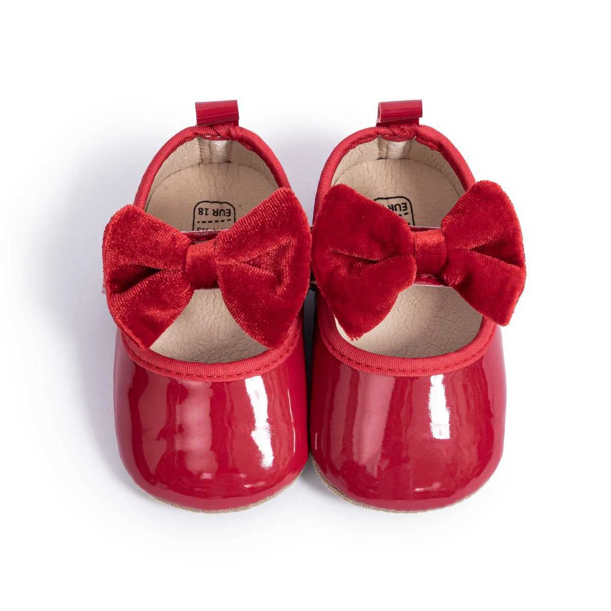 KIDSUN new baby girl shoes butterfly wedding dress shoes first step non slip rubber sole baby crib shoes M240827