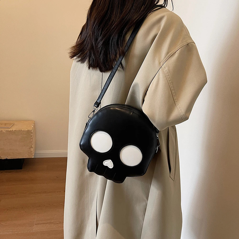Home>Products>Halloween Ghost Bag>Gothic Shoulder Bag>Womens Devil Skull Fun Bag>PU Leather Handbag 240828