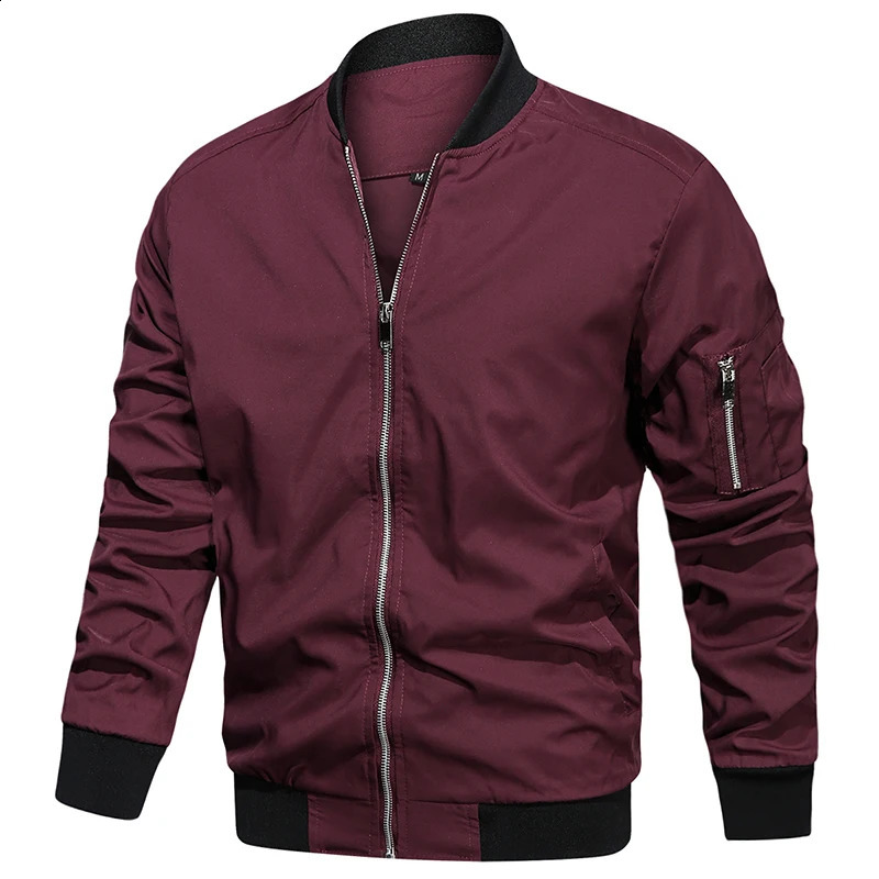 Mens Autumn Lightweight Bomber Jacket Casual Spring Flight University Work Baseball US Size 240827