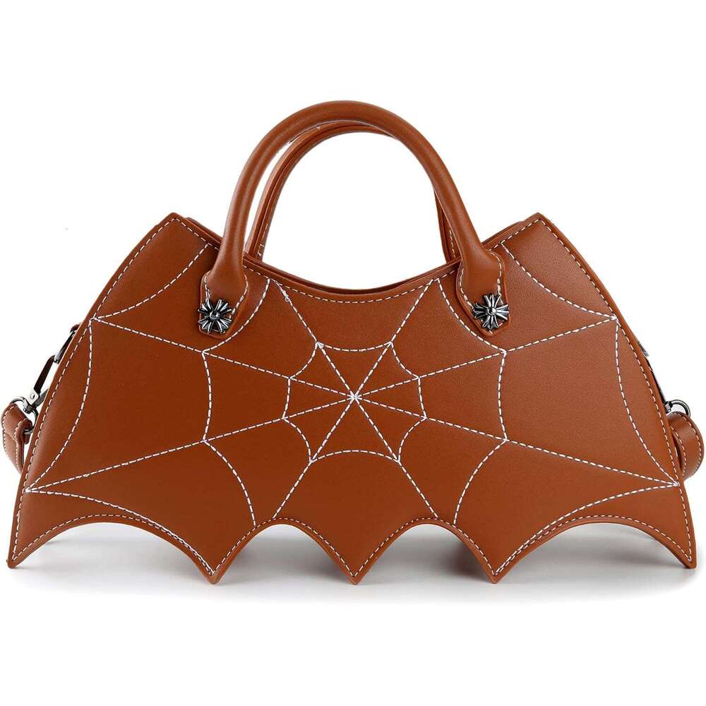 Bat wing Shoulder bag,PU Spider Web Crossbody Handbag for Women