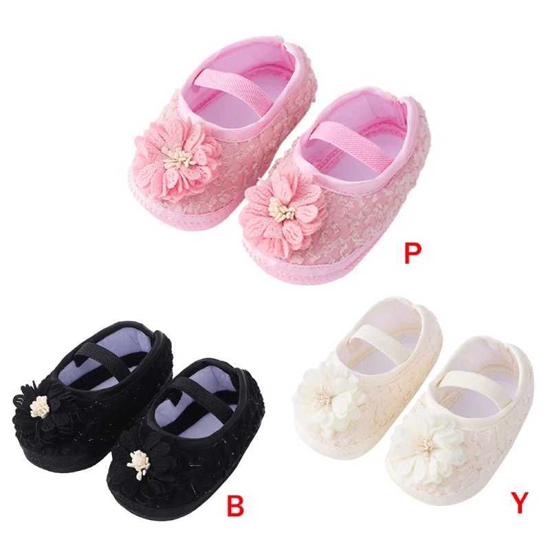 Baby Girl Floral First Walkers for Autumn Sweet Princess Shoes for Learning to Walk Fashionable and Fun Shoes 0-12 Months M240827