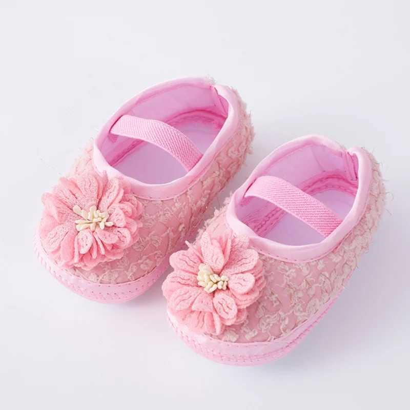 Baby Girl Floral First Walkers for Autumn Sweet Princess Shoes for Learning to Walk Fashionable and Fun Shoes 0-12 Months M240827