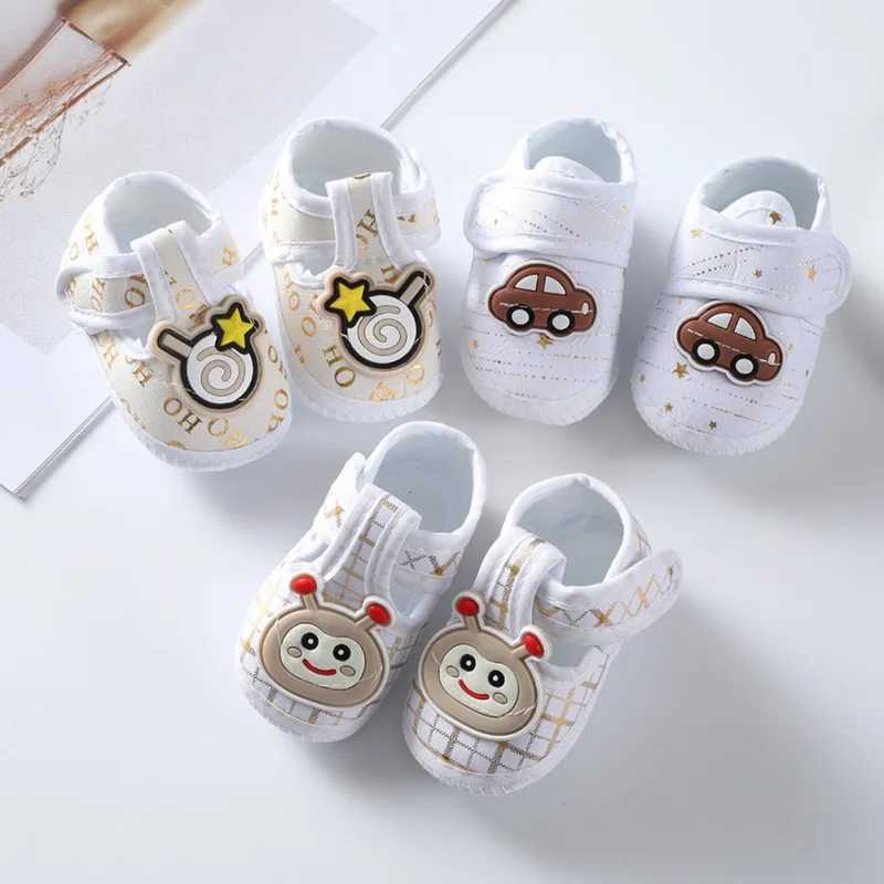 Spring and summer baby shoes Korean style cartoon car pattern soft soled cloth shoes (0-8 months) M240827