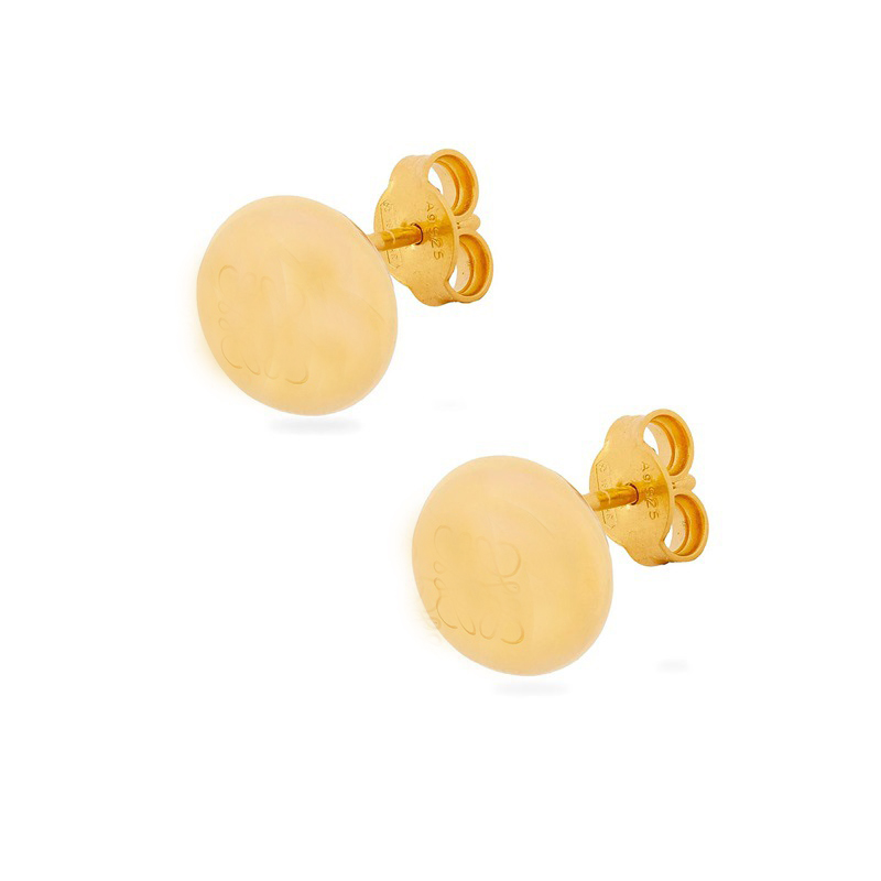 18k gold bean round letters earrings for women simple classic circle letter designer elegant geometry girls womens cute lovely earring earings ear rings jewelry