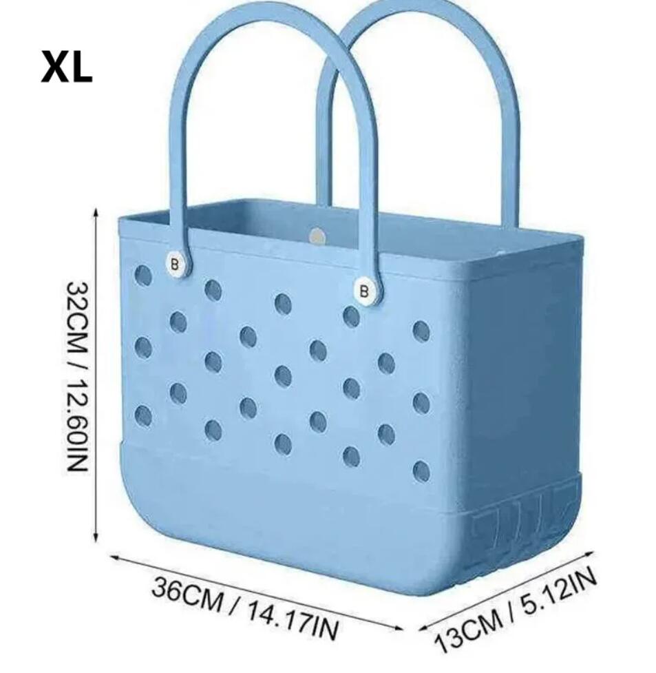 XL XXL Mini Bogg Storage Summer EVA Beach Bag Basket Women Picnic Tote Holes Waterproof Handbag Pouch Shopping Shoulder 999