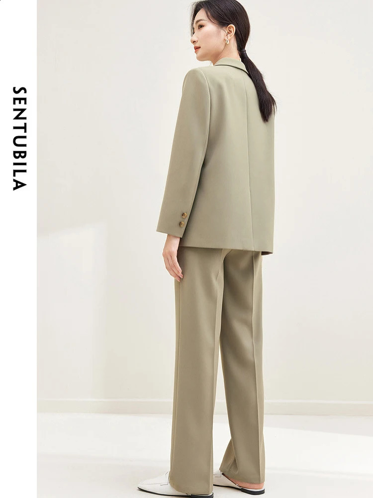 SENTUBILA Blazer Pant Suit Two Piece Set for Women Business Work Outfits Autumn Elegant Fashion Clothing Sets 133Z49975 240826