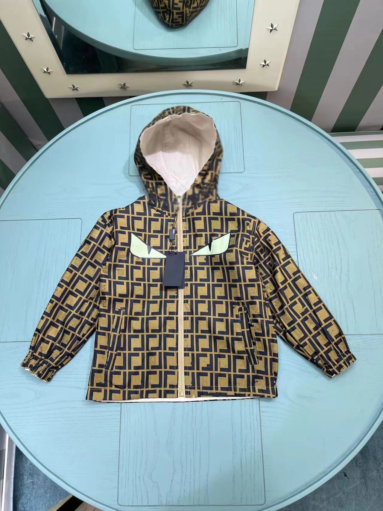 kids coats designer baby clothes Kids Coats Child Jacket Size 100-160 CM Double sided outdoor zipper hooded sunscreen clothes