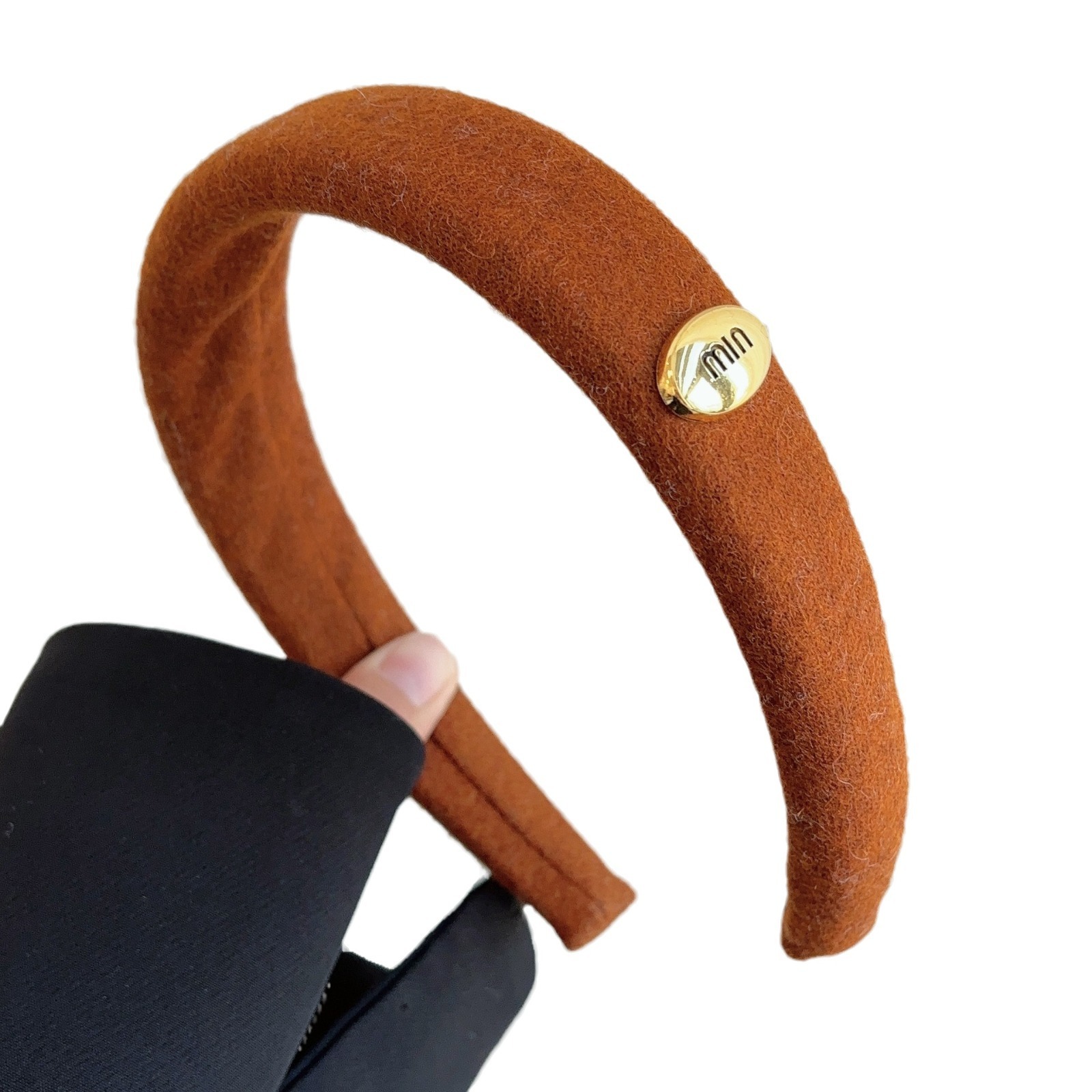 Wool high skull top autumn winter for women, with a high-end and stylish feel, 2023 new hair accessory, headhole headband F08.27-5.5 0bc63