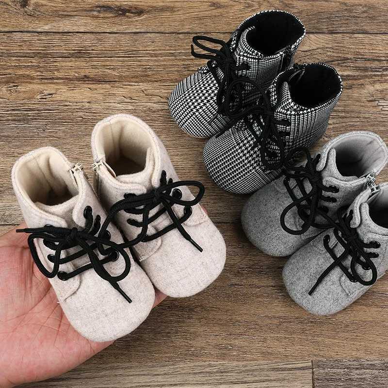 Classic baby shoes for boys and girls first step for newborns solid casual flat sports shoes baby cotton boots anti slip and warm walking shoes M24082