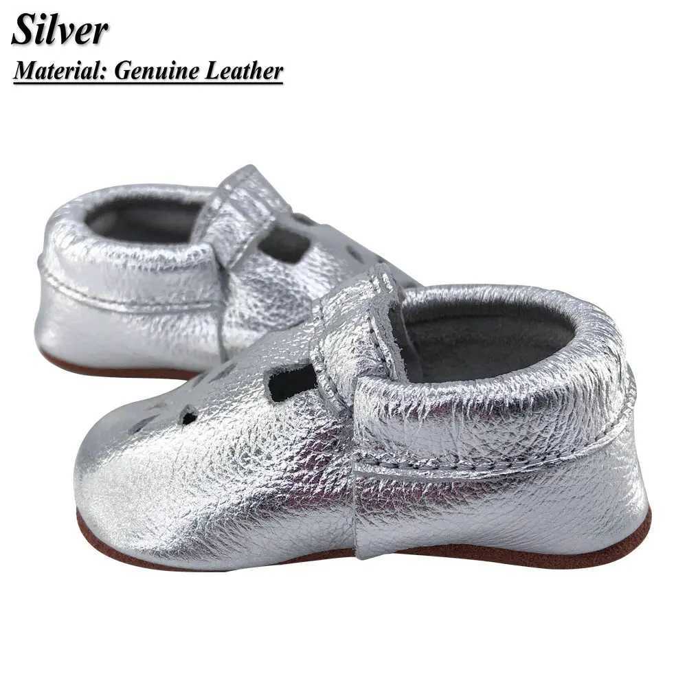 New silver tassel baby moccassins genuine leather baby shoes the first step for fashionable rose gold shoes M240827