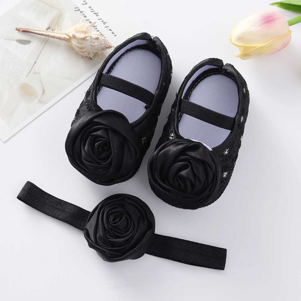 Baywell Flowers first pair of walking shoes designed for newborn baby girls soft and perfect suitable for baptisms or special occasions M240827