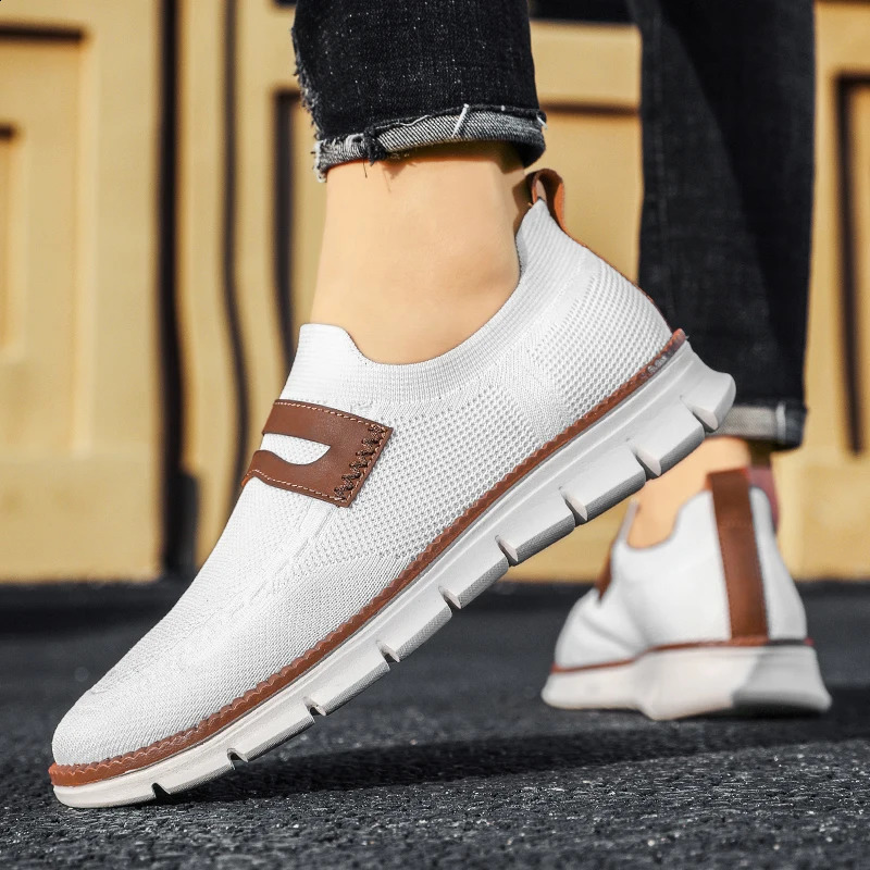 Spring and Autumn Mens Casual Shoes Mesh Breathable Comfortable Lounge Outdoor Lightweight Sneakers Walking Shoes Driving Shoes 240827