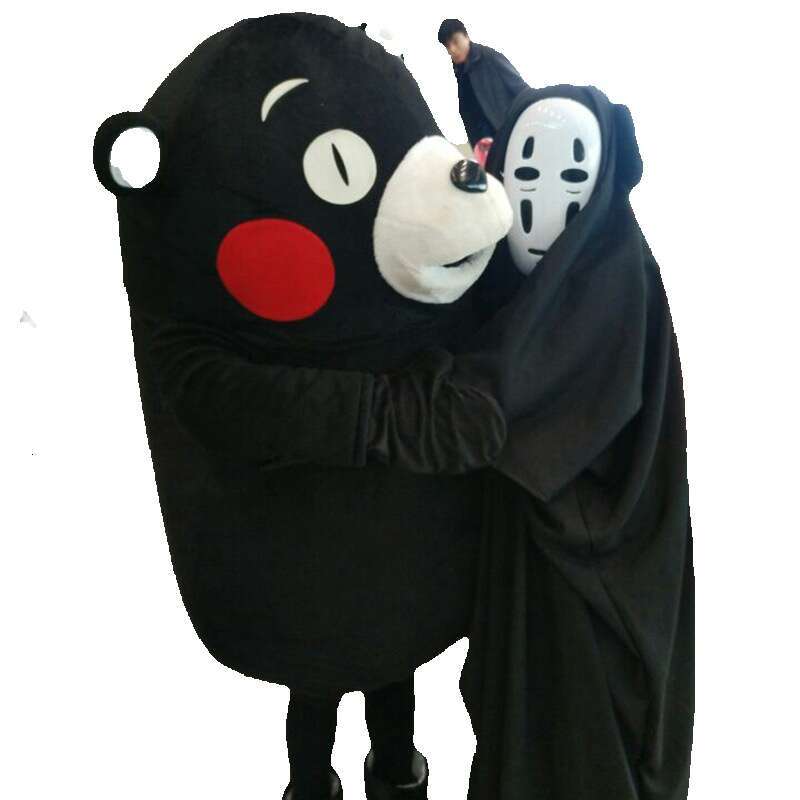 Qianyus Qianxun Faceless Male Cosplay Anime Mask Gloves and kimono black poncho polyester Ghost Cloak Performance Dress summer capes batwing robe