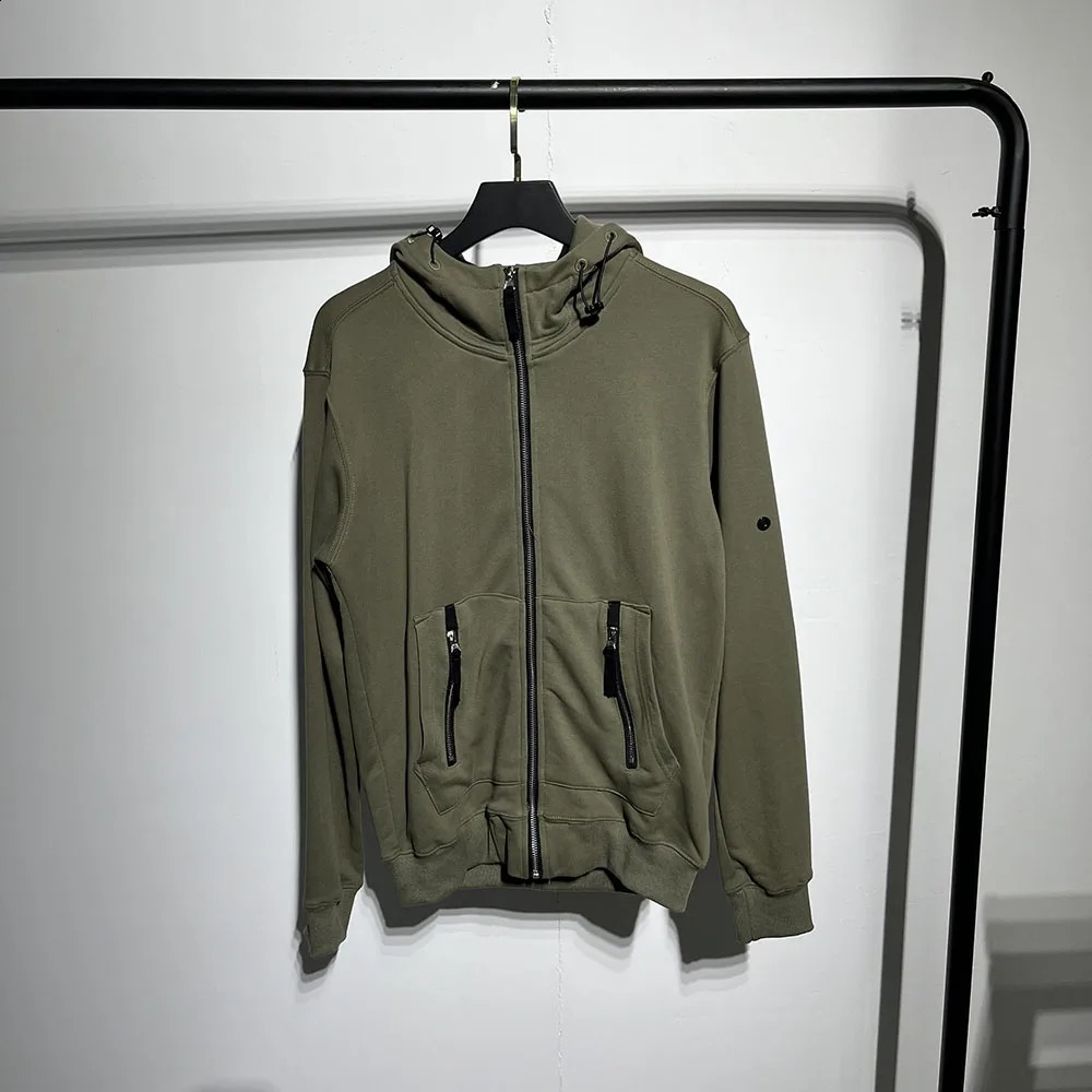 High quality zipper hoodie mens pullover patch embroidery compass badge turtle neck sportswear 240826