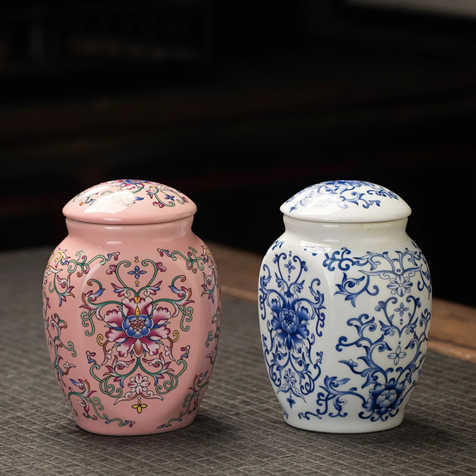Vintage Bottle Vase Ceramic Ginger Jar with Lid Chinese Classical Decorative Jar Celadon Vase Storage Jars Candy Pots Home Decor 240826