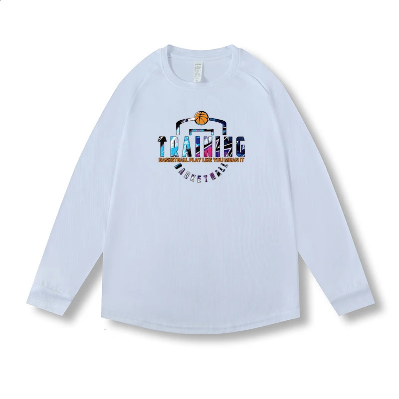 Customized polyester sports shirt mens long sleeved running training and fitness top outdoor Tshirt 240827