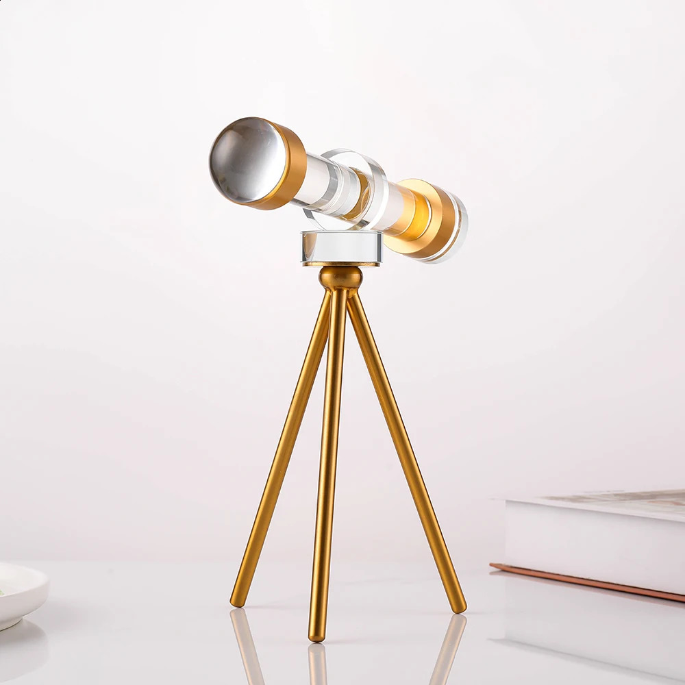 Crystal Binoculars Telescope Ornament Home decoration Bedroom Living Room Ornament Binocular Astronomy Gift Birthday Gifts 240827