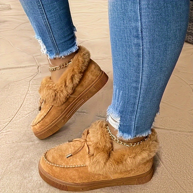 Warm & Cozy Women's Thermal Ankle Boots - Soft Plush Lining, Water-Resistant, Anti-Slip Sole, Comfortable Fit, Perfect for Winter, Snow, Ankle Hi