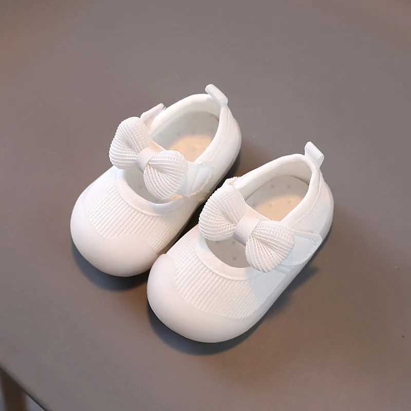 Baby shoes spring and autumn breathable baby shoes butterfly bow mesh shoes age 0-2 fresh princess shoes newborn Zapatillas M240827