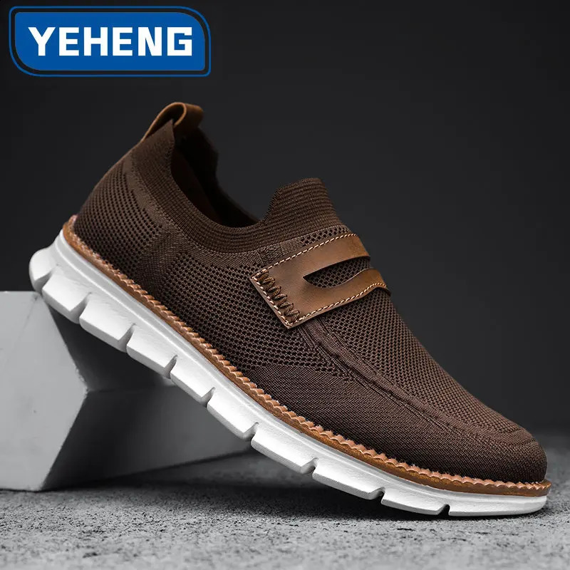 Spring and Autumn Mens Casual Shoes Mesh Breathable Comfortable Lounge Outdoor Lightweight Sneakers Walking Shoes Driving Shoes 240827