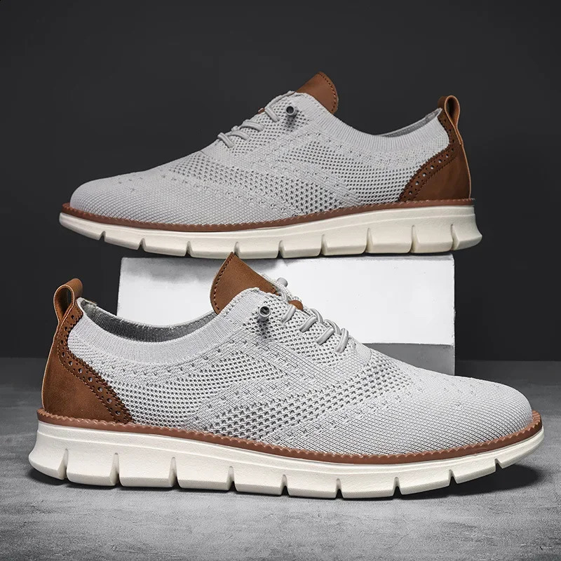 Leisure Knitted Mens Shoes Brooks Mens Shoes Office Submits Fashion Sports Shoes seller 240827