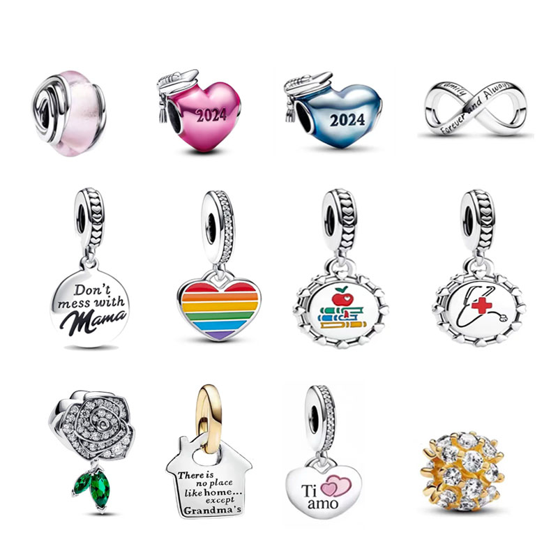 Charms 925 Sterling Silver Roses Doctor Is Home Pendant Women Jewelry Urious And Elegant Mother Is Day Gift Love Graduation Hat