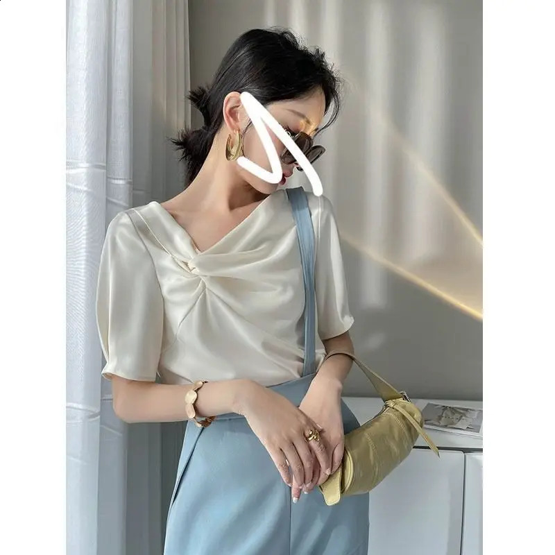 comfortable short sleeved floral womens clothing temperature fully matched top summer elegant Tshirt 240827