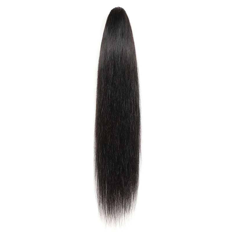 Claw In Ponytails Human Natural body wave Extension for Black women 100% Virgin Brazilian Hair Clip in wavy