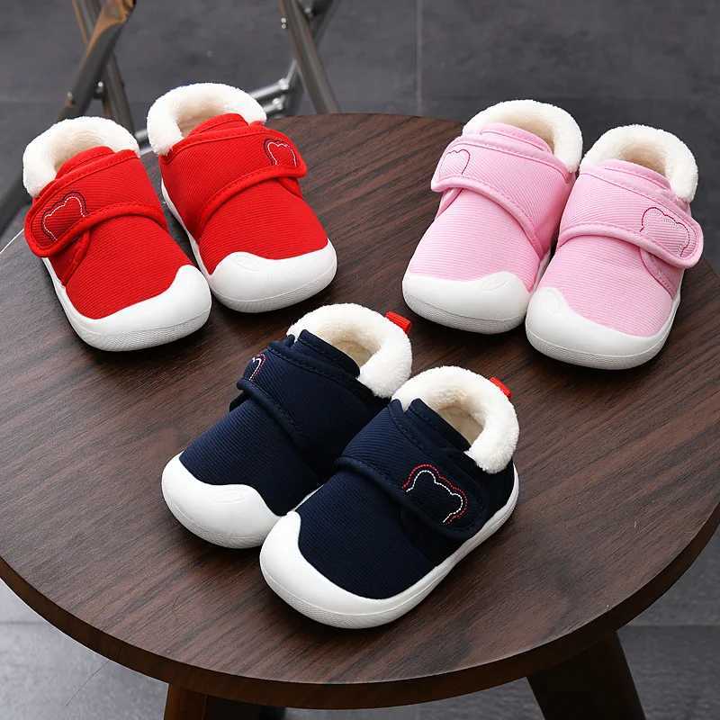 Childrens shoes girls walking shoes winter plush baby shoes soft soled baby shoes casual shoes non slip baby cotton shoes Zapatillas M240827