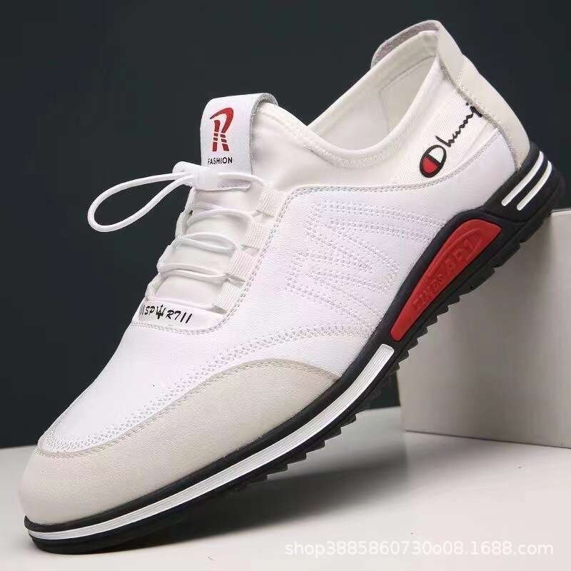 Men's four seasons sports Trendy shoes fashion breathable comfortable not stink feet thick bottom heightening morning casual single shoes