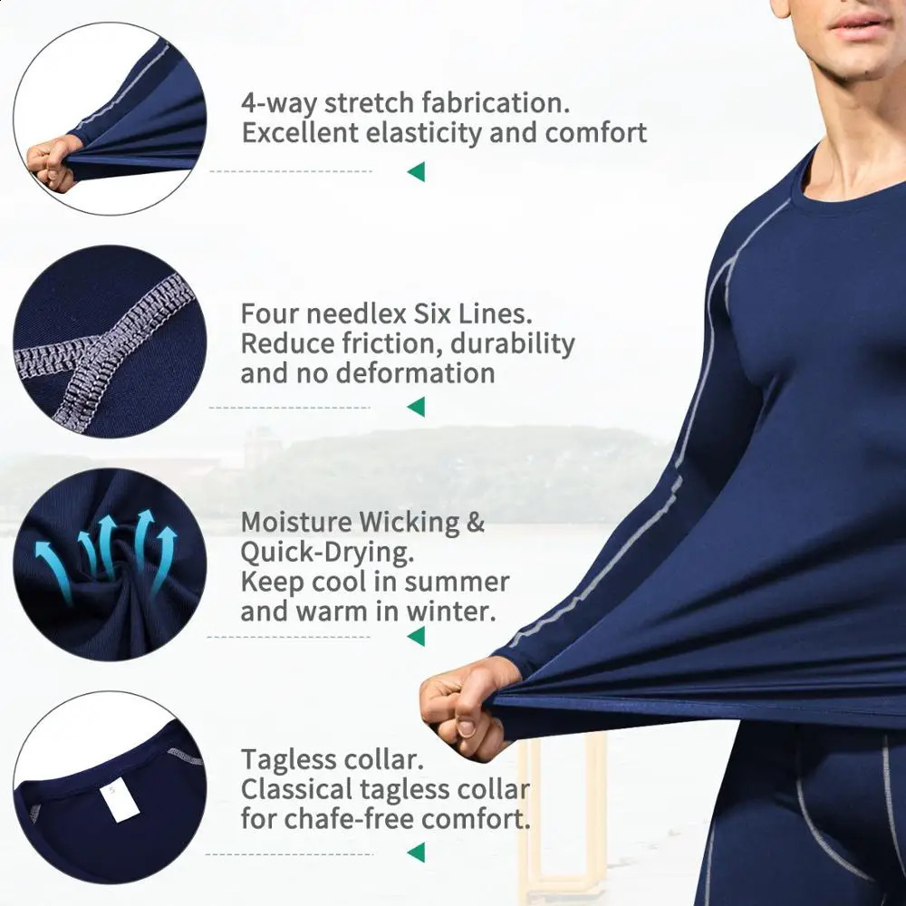 Fast Dry Running Compression Shirt for Mens Fitness Long Sleeve Tight Tshirt w240827
