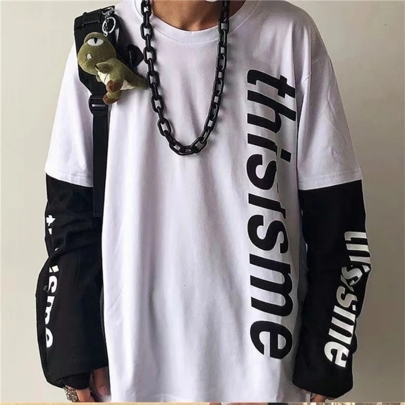 Mens ultra-fine T-shirt summer mens clothing unisex long sleeved T-shirt street clothing Harajuku Gothic punk top dark Y2k loose anime T-shirt 240826