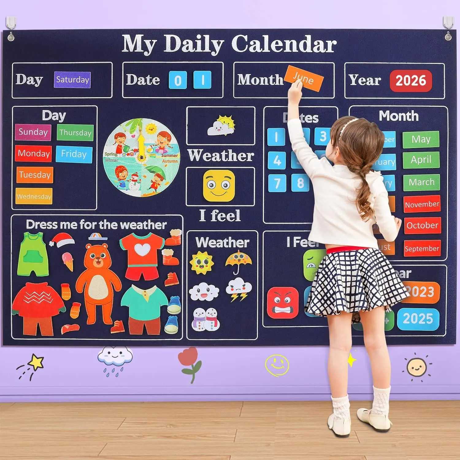 My calendar farm childrens transportation felt storyboards kindergarten education storytelling Montessori childrens toys W240827