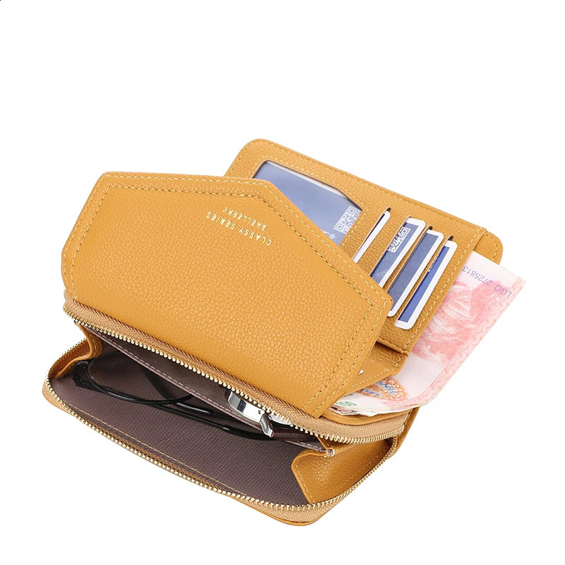 Baellerry Fashion Medium Womens Leather Wallet Top Quality Card Holder Black Coin Purses Green Wallets for Women 240827 66b3 4