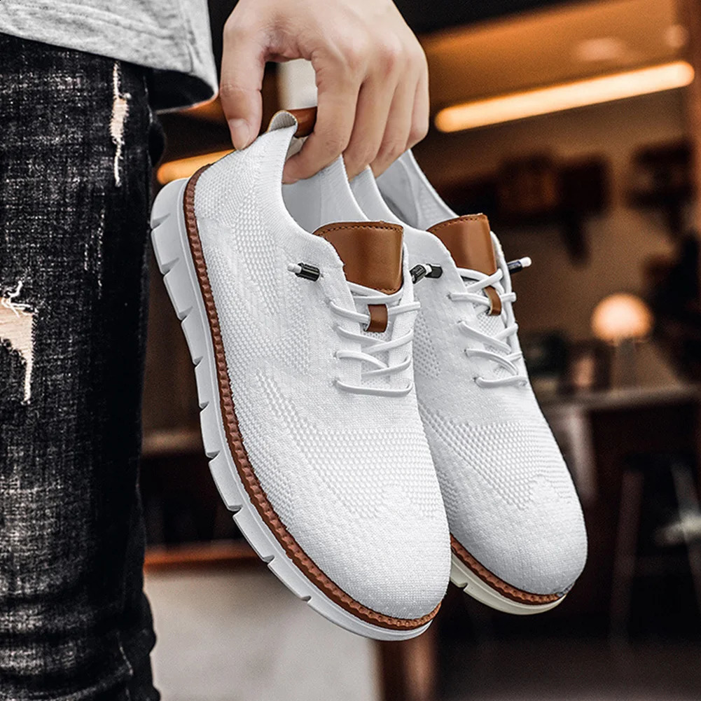 Mens mesh walking shoes jogging shoes breathable flat mesh sports shoes non slip lightweight sliding shoes arched support shoes 240827