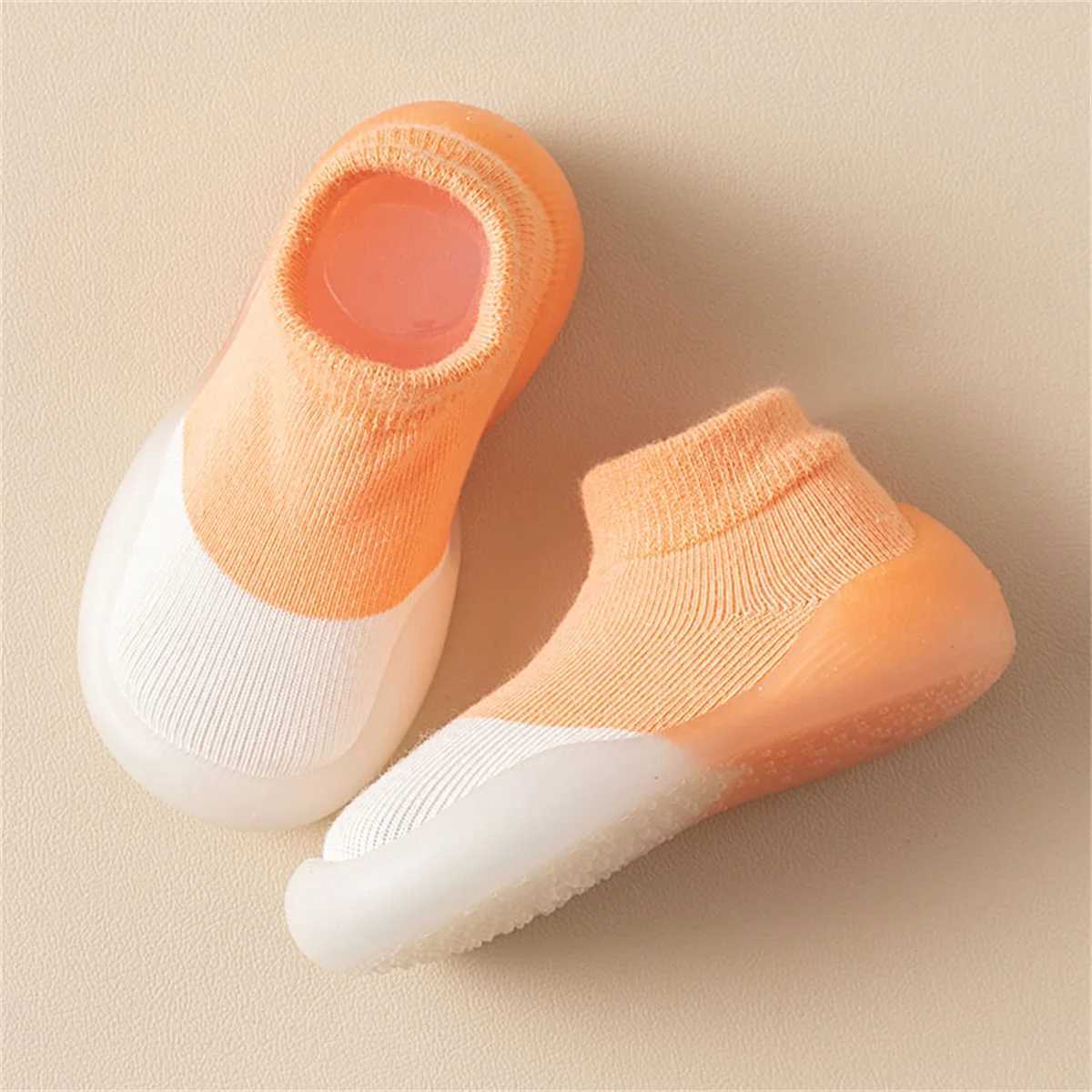 Yibubu baby toddler first walk baby boy girl child rubber soft sole floor barefoot casual shoes knitted boots anti slip M240827
