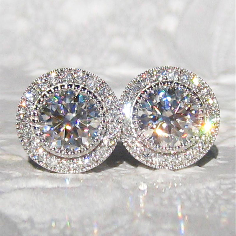 Designer Simulated Diamonds: Dazzling Silver Toned Cubic Zirconia Earrings Perfect for Parties