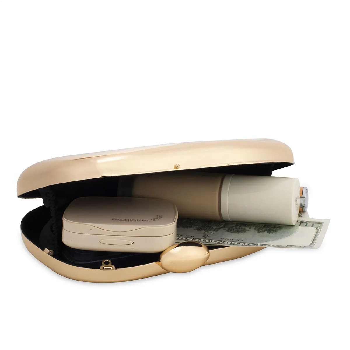 Metallic Egg Shape Clutch Bag Women Evening bags Wedding Party Shell Purse Handbag Crossbody Shoulder Bags 240827