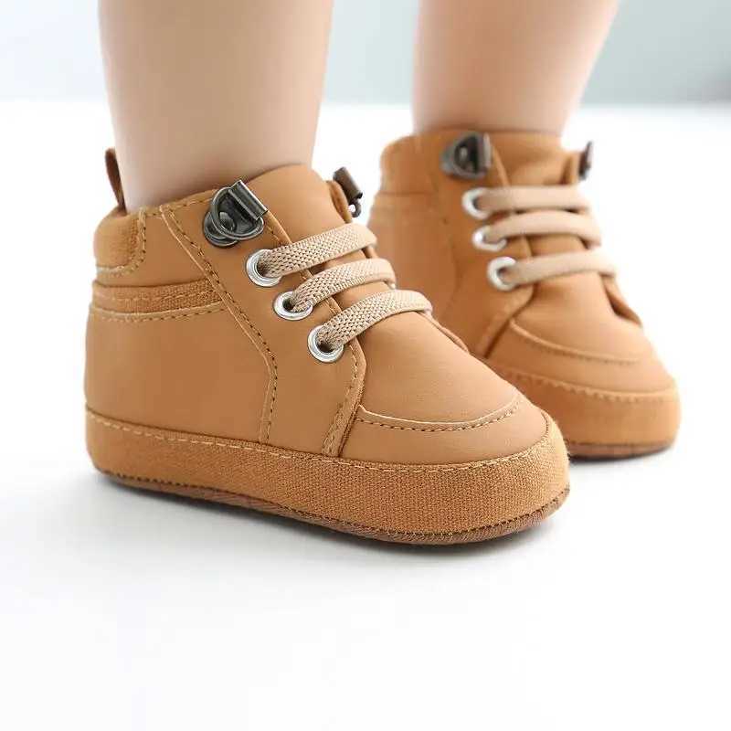 KIDSUN baby sports shoes for infants toddlers newborns and boys. Comfortable soft soled cotton high top anti slip shoes for toddlers M240827