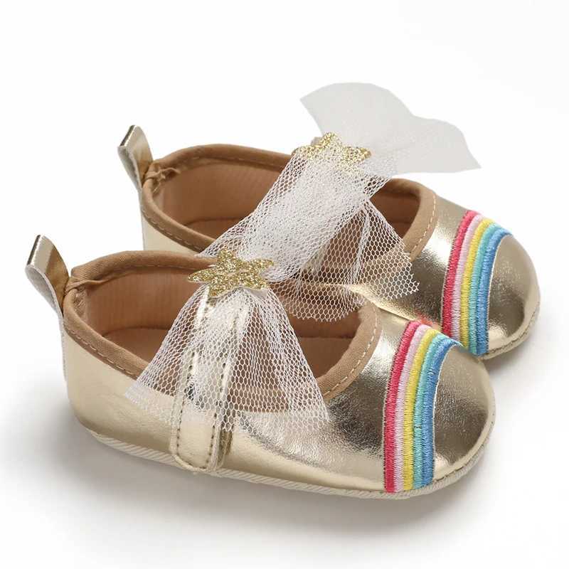 Baby walking shoes golden baby first walking shoes golden princess shoes comfortable soft non slip walking shoes M240827