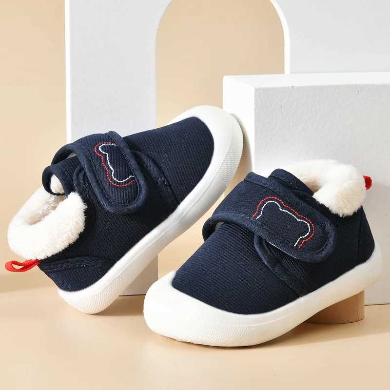 Childrens shoes girls walking shoes winter plush baby shoes soft soled baby shoes casual shoes non slip baby cotton shoes Zapatillas M240827