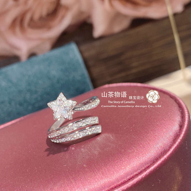 2024 INS Top Classic meteor 925 Sterling Silver Diamond Luxury Big Wedding Band Rings Luxury Rings Set for Bridal Women Engagement Finger Party Gift D