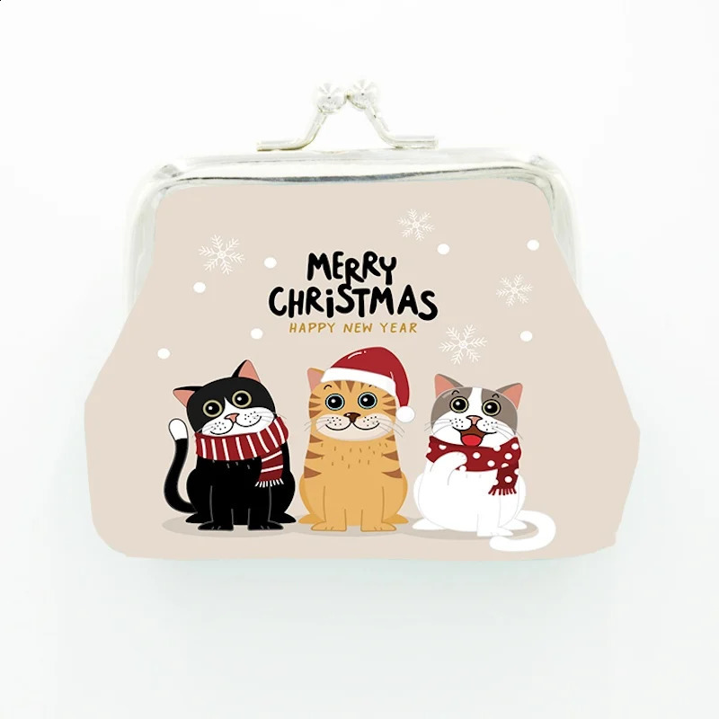 24 piecesbatch of Merry Christmas coin wallets gifts souvenirs keybags mini change daily pockets 240827